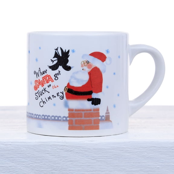60 Second Makeover When Santa Got Stuck up the Chimney Childrens Smug Kids Mug Little Cup Ceramic Illustrated