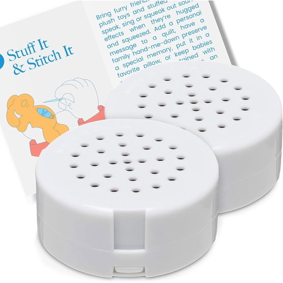 VoiceGift 60 Second Multi-Message Voice Recorder, Record Custom Messages for Toys and Pillows - 2 Pack