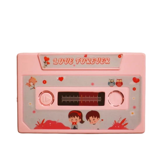 60-Second Recordable Cassette Tape - Voice Message Recorder for Valentine's Day, Anniversaries & Birthdays, Retro Audio Gift