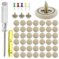 thumbnail image 1 of 60 Set of Automotive Car Roof Headliner Repair Button Pins Kit, Universal Auto Roof Snap Rivets Retainer for Car Roof Fixed, with Installation Tool, Fit All Cars (Beige Flannelette), 1 of 15