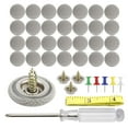 thumbnail image 1 of 60 Set of Automotive Car Roof Headliner Repair Button Pins Kit, Universal Auto Roof Snap Rivets Retainer for Car Roof Fixed, with Installation Tool, Fit All Cars (Grey Grid), 1 of 9