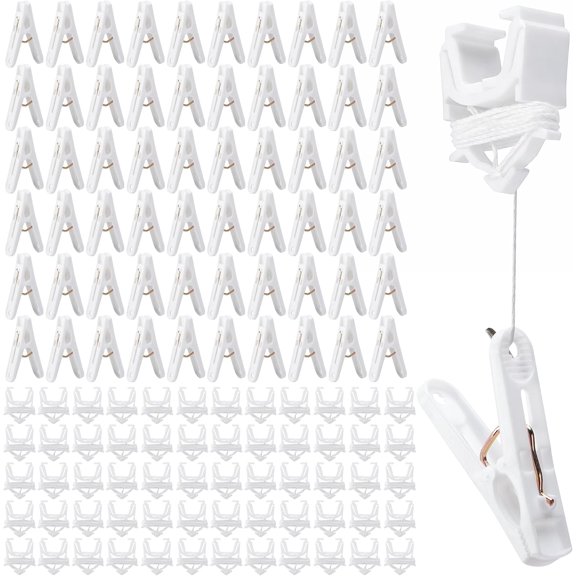 60 Set Ceiling Hanger Grip Clips, Reusable Drop Ceiling Hooks | Flexible & Durable Material, Adjustable Hanging Cord, Easy Press-In Installation, Hooks for Classroom, Office Ceiling Grid