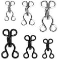thumbnail image 2 of King Bird 28 Sets Hooks And Eyes – Silver And Black Assortment, Small Size, Aluminum 2 of 3