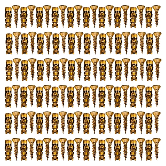 60 Sets 6x14mm Cabinet Hinge Stripped Hole Repair Kit, Plastic Expansion Anchors with Screws for Tile, Stone, Drywall, Wood Wardrobe Fasteners