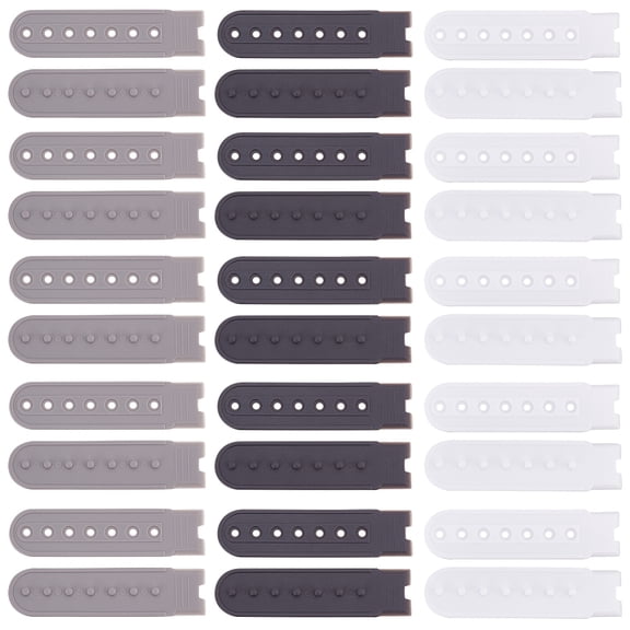 60 Sets 7-Holes Baseball Cap Buckle Extender Replacement Fasteners Buckle Extenders Plastic Snapback Strap Hat Snap Replacement Buckle StrapDIY