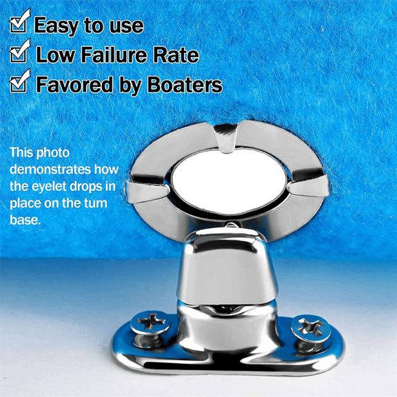 60 Sets Marine Grade Twist Lock Fasteners Turn Button Eyelet and Stud, for Canvas Fastener Turn Buttons