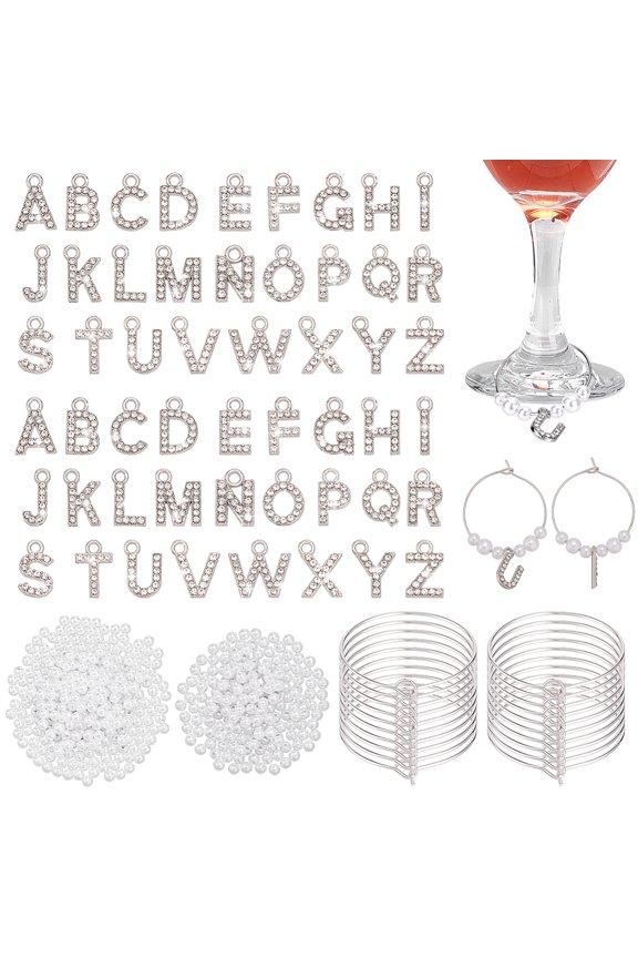 60 Sets Wine Glass Charms