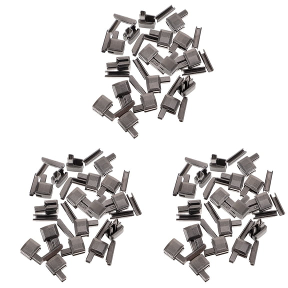 FELTECHELECTR Coffee Metal Zipper Stops Zinc Alloy Repairing Kit for Clothes 60Sets