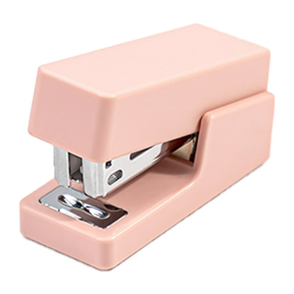 60 Sheet Heavy Duty Stapler - Two Finger, Effortless, Spring Power Stapler - Pink