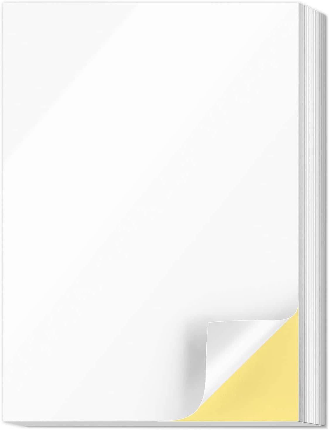 60 Sheets A4 Printer Sticker Paper White Adhesive Label for Laser