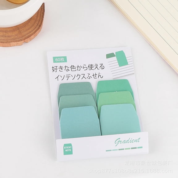 60 Sheets Aesthetic Gradient Index Tabs - Colorful Sticky Notes for Planner & Journaling - Translucent Page Markers, Waterproof Office & School Supplies