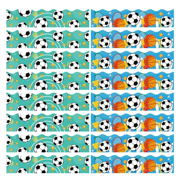 60 Sheets Basketball Borders Board Football Sticker Office