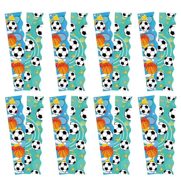 60 Sheets Football Border Sticker Bulletin Board Basketball Basketballs Boards
