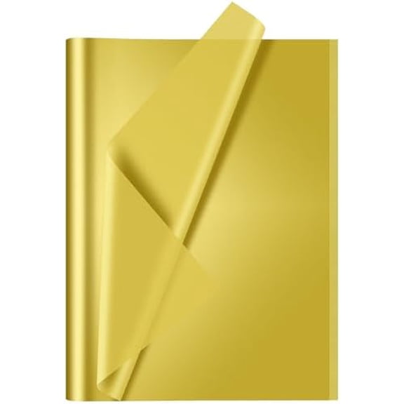 60 Sheets Gold Tissue Paper Art Gift Wrapping Tissue Paper Bulk for DIY Crafts Decor Birthday Holiday Party ( 20 x 14.5 inches)