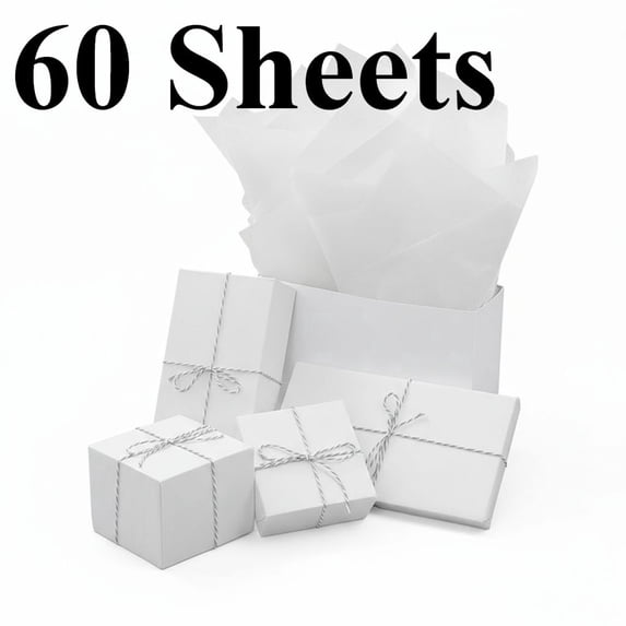 60 Sheets Pearlescent Shiny Tissue Paper Bulk for Gift Bags Crafts Packaging, Wrapping Tissue Paper Sheets for Christmas Birthday Wedding