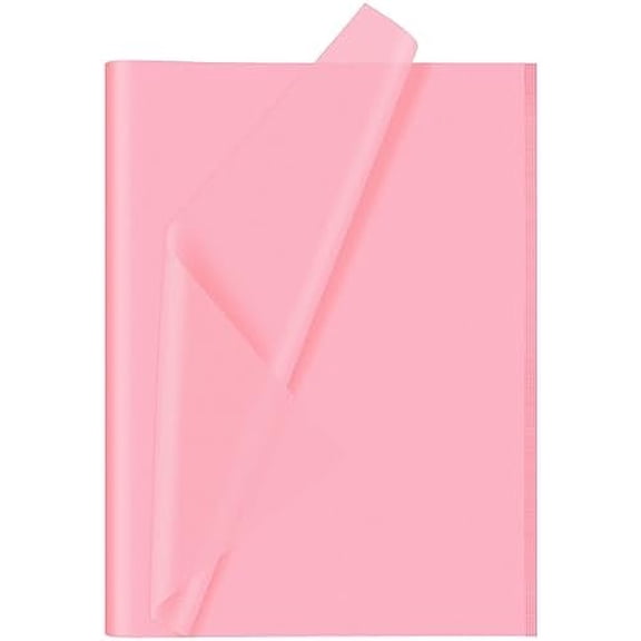 60 Sheets Pink Tissue Paper Art Gift Wrapping Tissue Paper Bulk for DIY Crafts Decor Birthday Holiday Girls Party （ 20 x 14.5 inches）