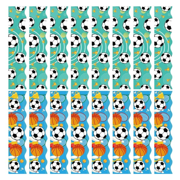60 Sheets Sports Classroom Decorations Football Border Sticker