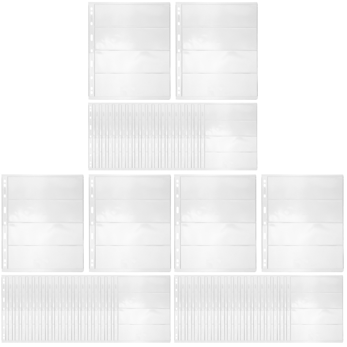 60 Sheets Stamp Album Pages Stamp Album Binder Pages with Standard 9