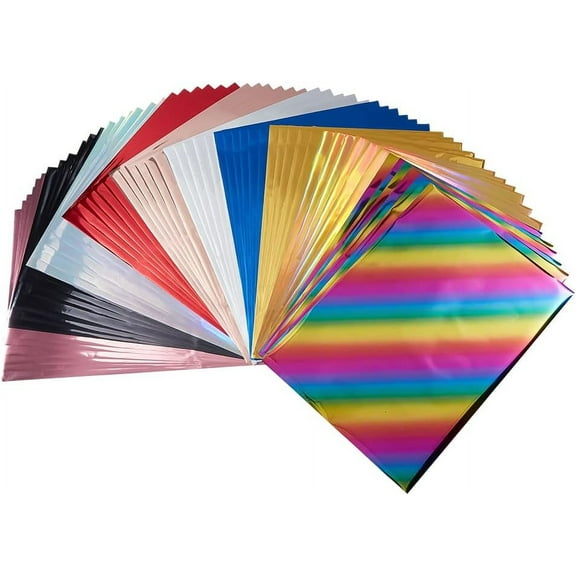 60 Sheets Toner Reactive Foil 10 Colors Transfer Foil Paper A4 Foils Paper Sheet