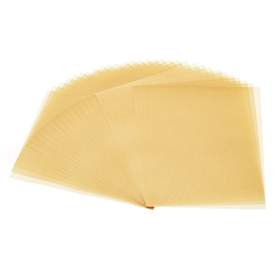 Uxcell 60 Sheets Vellum Paper 4.25 x 5.5 inch, Vellum Paper Printable Translucent Paper for Invitation Printing, Gold Tone