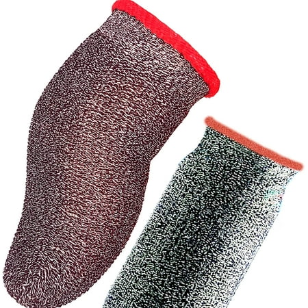 60% Silver Fiber Gaming Finger Sleeves (10 Pack) Anti-dislodging Touch Screen Breathable Anti-Sweat Shoot Aim Finger Cot for PUBG Mobile