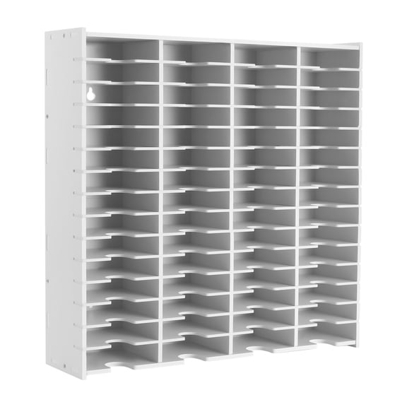 60-Slot White Ink Pad Storage Holder, Tabletop/Wall-Mounted for Office Handmade Supplies