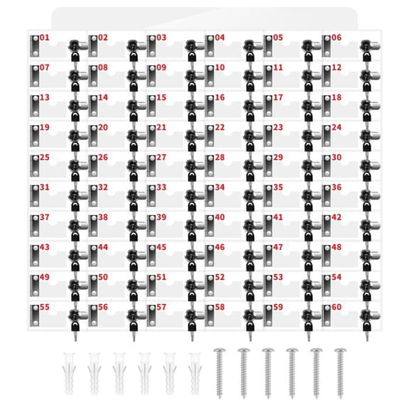 60 Slots Cell Phone Locker Box for Classroom Clear Acrylic Cell Phone Storage Cabinet Bin with Door Locks for Classroom School Students Office Factory Employees