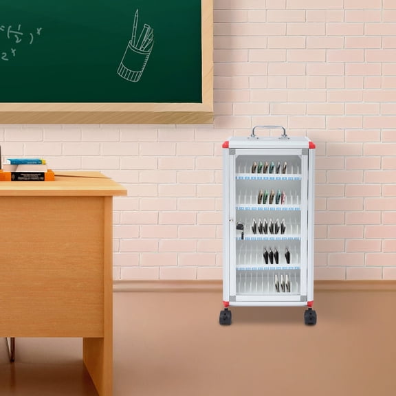 60 Slots Cell Phone Storage Box Portable Phone Storage Cabinet 10.6*8*22.2in for Schools, Classrooms