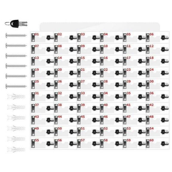 60 Slots Clear Phone Storage Cabinet, High Durability Acrylic Design, Includes 60 Keys, Perfect for Schools, Factories, Co-Working Spaces