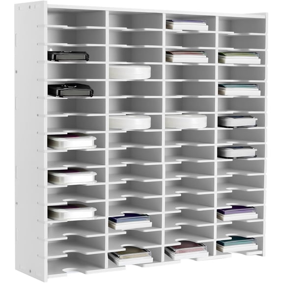 60 Slots Ink Pad Storage Holder PVC Sheet Stamp Pad Organizer Ink Pad Storage Rack for Storing All Kinds of Handmade Supplies