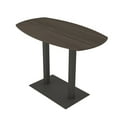 thumbnail image 1 of 60" Small Arc Boat Bistro Height Table Square Double Base Bar Table, 1 of 4