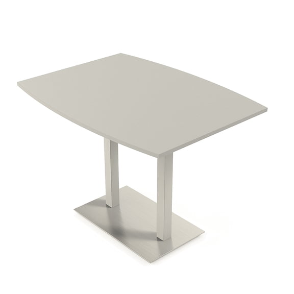 60" Small Boat Bistro Height Table Double Metal Base Bar Table