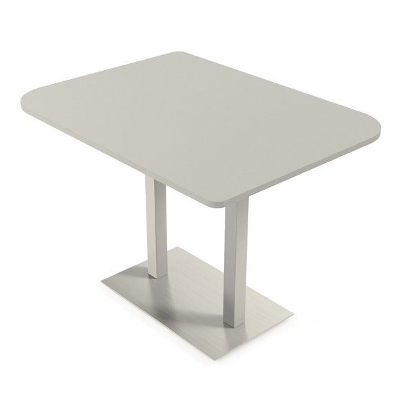 60" Small Dou Bistro Height Table Double Base Bar Table