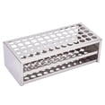 thumbnail image 1 of 60 Sockets Stainless Steel Test Tube Rack Stainless Steel Test Holder Rack 13.5mm Hole Centrifuge Tube Holder Labortory Display for Test Tubes Chemistry Laboratory 8.7x3.9x2.7 inch, 1 of 9