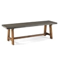 thumbnail image 1 of 60" Solid Wood Dining Bench - Grey/Brown, 1 of 4