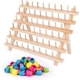 60 Spools Wooden Thread Rack Sewing, Thread Spool Holder, Sewing Thread
