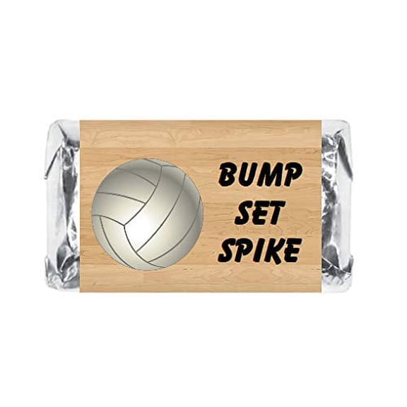 60 Sports Volleyball Miniature Candy Bar Wrapper, Mini Candy Bar Stickers for Birthday Party, Baby Shower, Wedding, Graduation, or Any Family Event Decorations, Candy Not Included.