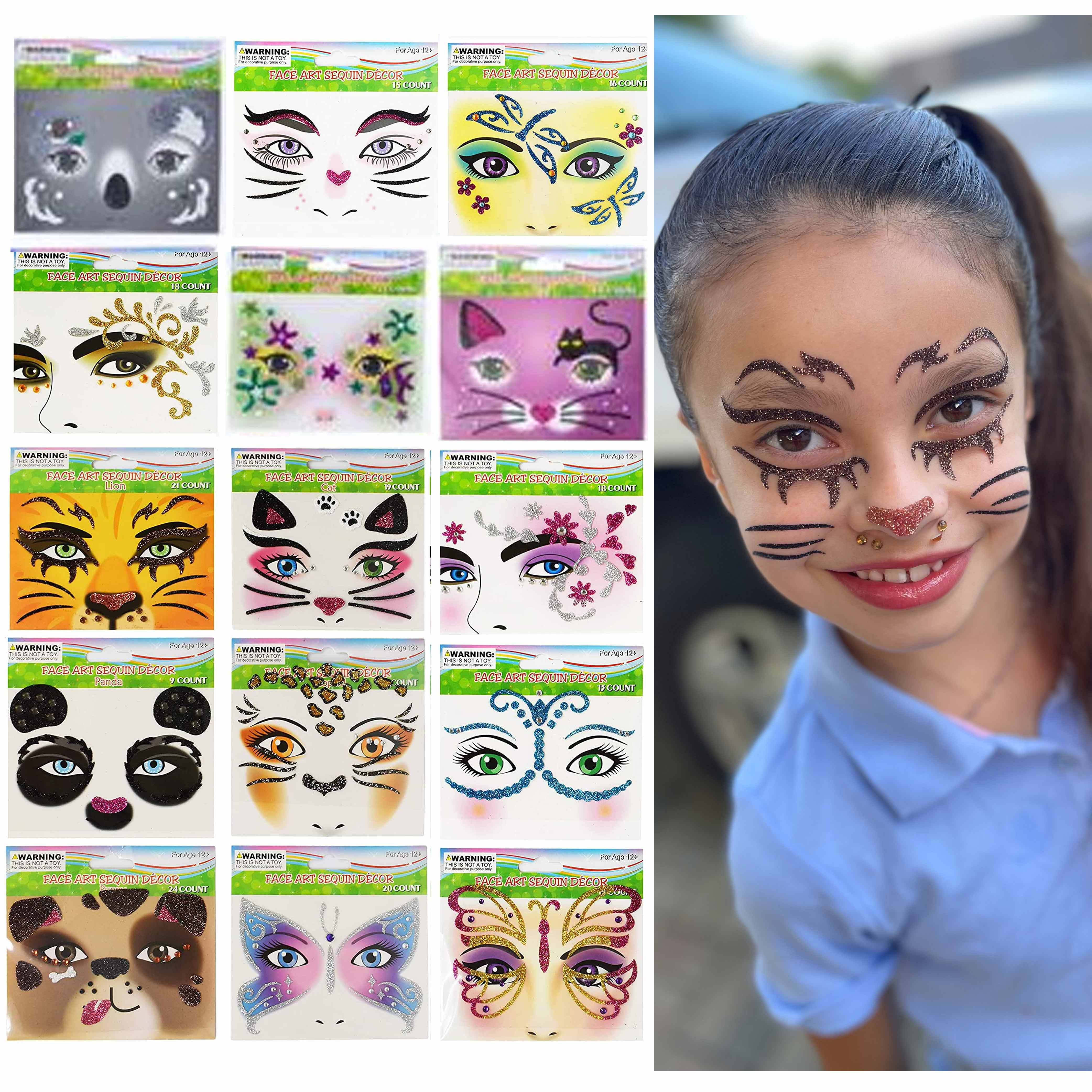 60 Sticker Jewels Face Paint Eye Gems Crystal Costume Glitter Temporary