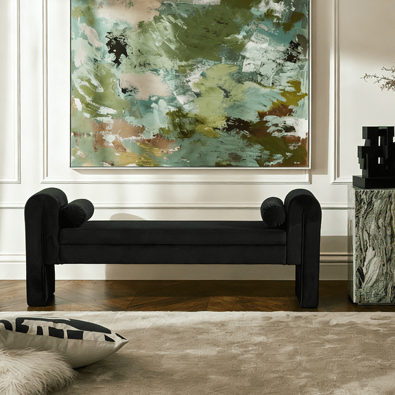 60" Storage Bench for Bedroom, Living Room, and Activity Room | Multi-Functional Seat with Hidden Storage Compartment