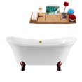 thumbnail image 1 of 60" Streamline N920ORB-GLD Clawfoot Tub and Tray With External Drain, 1 of 7