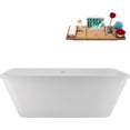 thumbnail image 1 of 60" Streamline NPC5760WH Soaking Glossy White Freestanding Tub and Tray With Internal Drain in Glossy White, 1 of 4