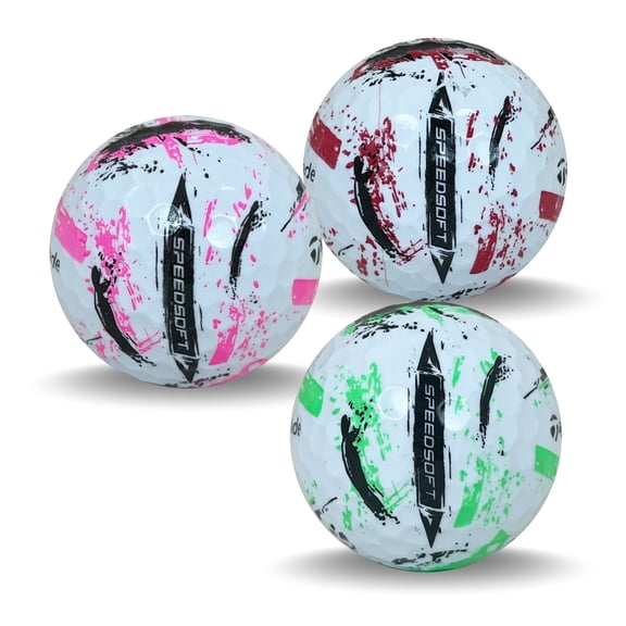 60 Taylormade SpeedSoft Ink Mix 5A Recycled Golf Balls, by Mulligan USA