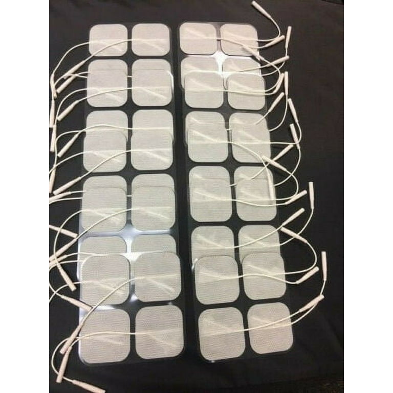 Clay Creek 60 Tens Electrode Pads EMS Replacement Unit 7000 3000 2x2 Muscle Stimulator Bulk, White