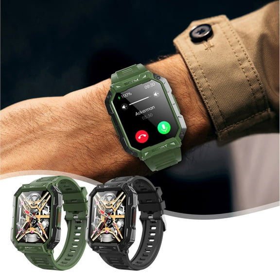 Viflosae Outdoor Three Prevention Metal Frame Bluetooth Call Sports Bracelet 2.1 Inch High-definition Display Smart Watch Electronics Gadgets