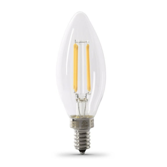 60 W Equivalent Soft White B10 Dimmable Enhance Glass Candelabra Filament LED Light Bulb