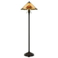 thumbnail image 1 of 60 W X 2 Tiffany Table Lamp With Pull Chain Switch With Metal And Resin Lamp Body, 1 of 4