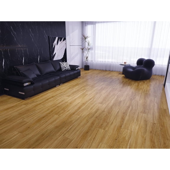 60" W X 9" Waterproof SPC Flooring 8mm Thick, Click Lock Floating Floor, Wood Look Vinyl Planks, Scratch Resistant, 30.18 Sq Ft Coverage