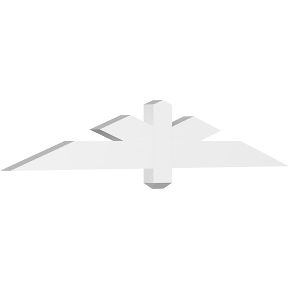 60"W x 10"H x 2"D x 4"F, 4/12 Pitch, Kennewick Architectural Grade PVC Gable Bracket