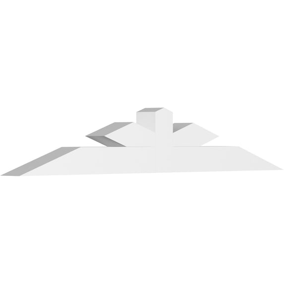 60"W x 10"H x 4"D x 4"F, 4/12 Pitch, Saratoga Architectural Grade PVC Gable Bracket