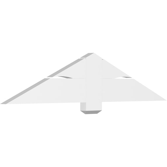 60"W x 12 1/2"H x 2"D x 6"F, 5/12 Pitch, Redmond Architectural Grade PVC Gable Bracket